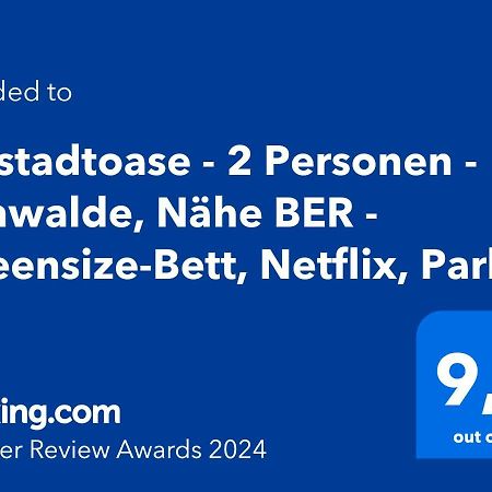 Vorstadtoase - 2 Personen - Eichwalde, Naehe Ber - Queensize-Bett, Netflix, Parken 외부 사진